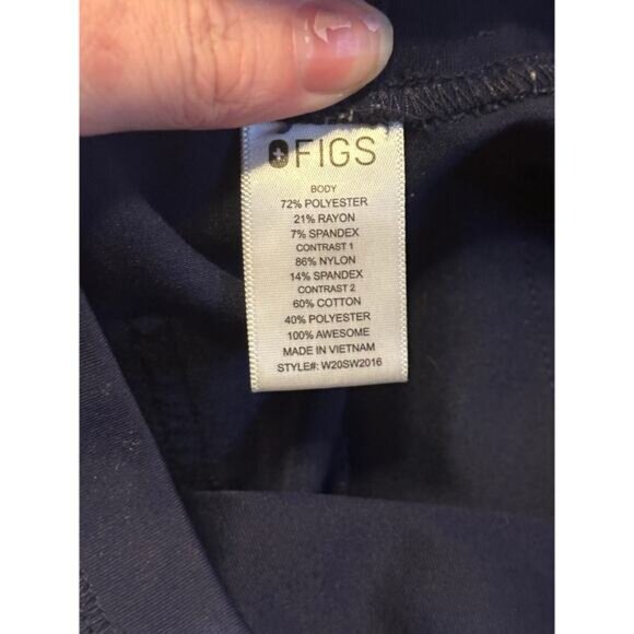 Figs Zamora Maternity Jogger Scrub Pants NAVY BLUE Large - Picture 5 of 5